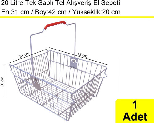 Tel Market Alışveriş El Sepeti 20 Litre