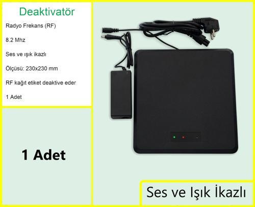 Kağıt Etiket Öldürücü Deaktivatör RF 8.2 MHz Ses ve Işık İkazlı