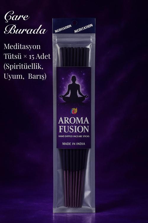 Aroma Fusion Meditasyon Tütsü - Premium Tütsü × 15 Adet (Spiritüellik & Sakinlik & Odaklanma)