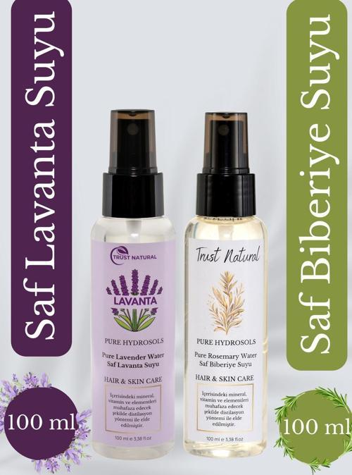 Lavanta Suyu + Biberiye Suyu %100 Doğal Ve Saf Canlandırıcı Ve Besleyici Etkili Hidrosol Seti