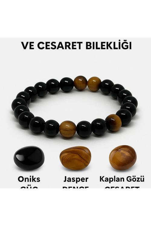 Doğal Oniks Ve Jasper Cesaret Sağlayan Bileklik | Oniks Ve Jasper Taşı