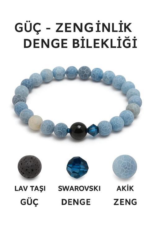 Doğal Lav Taşı Güç Ve Denge Sağlayan Bileklik | Güç Ve Denge Taşı