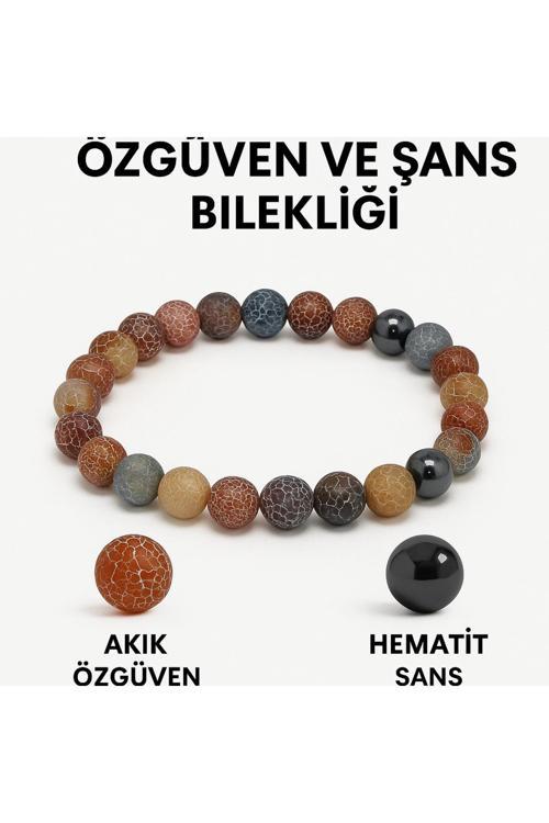 Doğal Akik - Hematit Özgüven Ve Şans Sağlayan Bileklik | Akik - Hematit Taşı