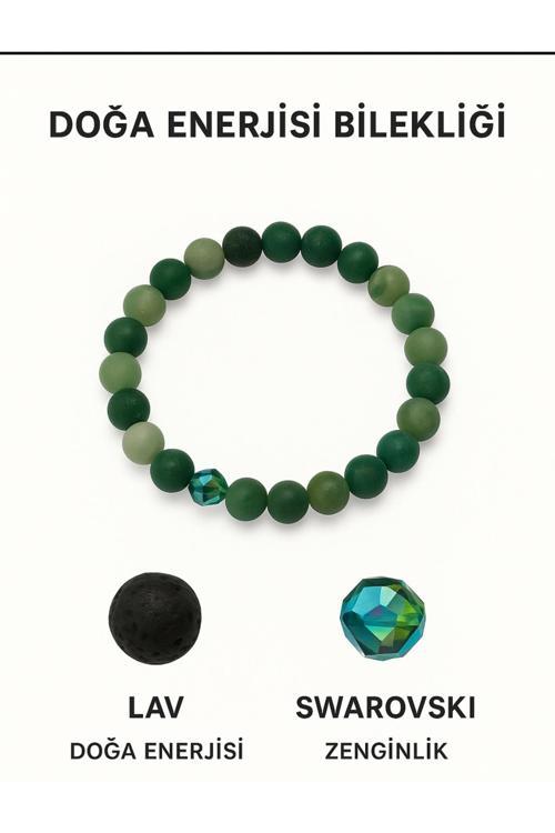 Doğal Lav Ametist Odaklanma Sağlayan Bileklik | Huzur Ve Sezgi Taşı