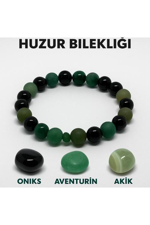 Doğal Akik Ve Oniks Huzur Sağlayan Bileklik | Akik Ve Oniks Taşı