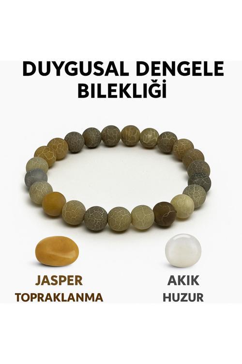 Doğal Jasper Ve Akik Duygusal Sağlayan Bileklik | Jasper Ve Akik Taşı