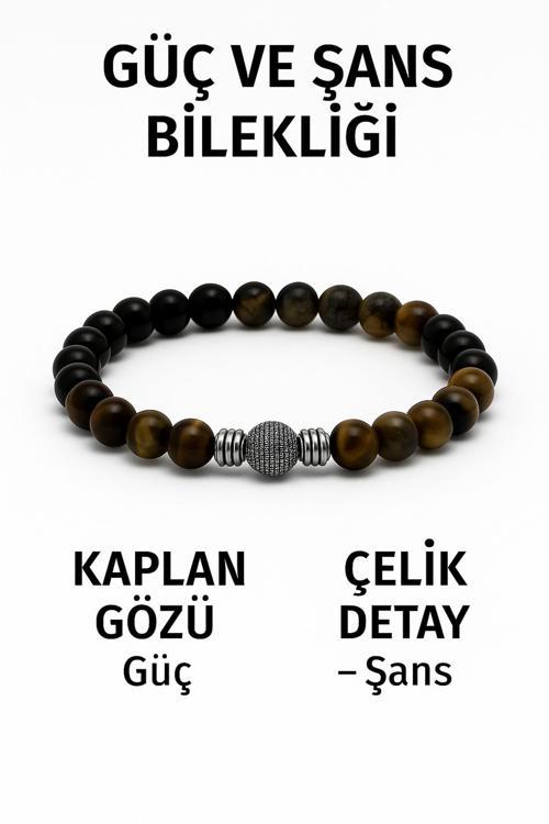 Doğal Kaplan Gözü - Çelik Güç Ve Şans Sağlayan Bileklik | Kaplan Gözü Taşı