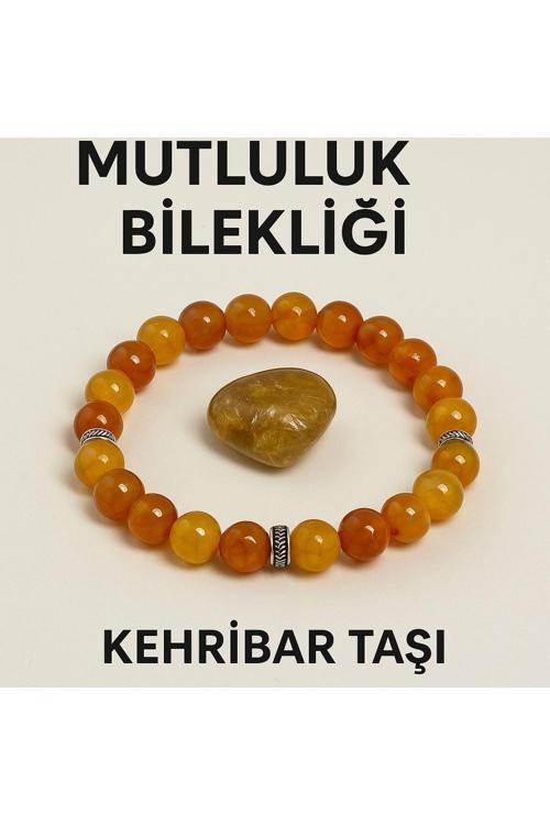 Doğal Kehribar Mutluluk Sağlayan Bileklik | Kehribar Taşı