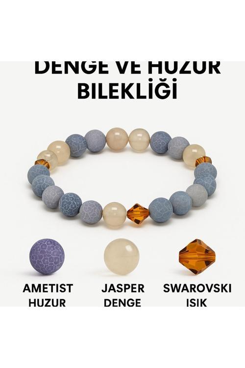 Doğal Ametis Ve Jaspe Denge Ve Huzur Sağlayan Bileklik | Ametis Ve Jasper Taşı