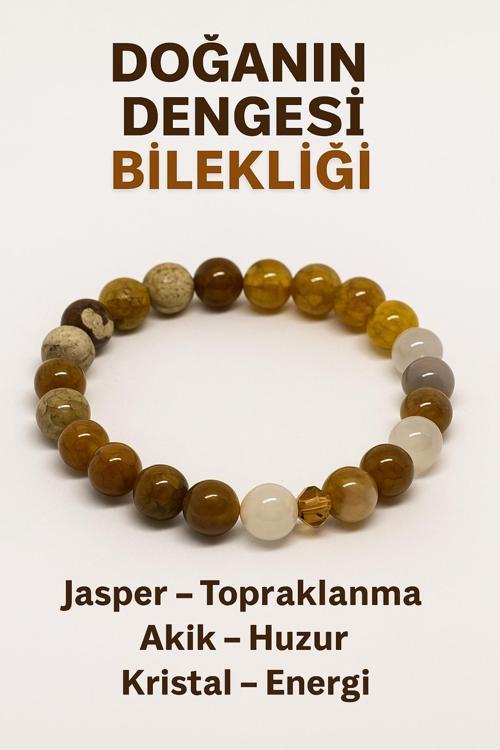 Doğal Jasper - Kristal Doğanın Dengesini Sağlayan Bileklik | Jasper Ve Akik Taşı