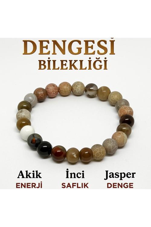 Doğal Jasper - Akik Denge Sağlayan Bileklik | Jasper Ve Akik Taşı