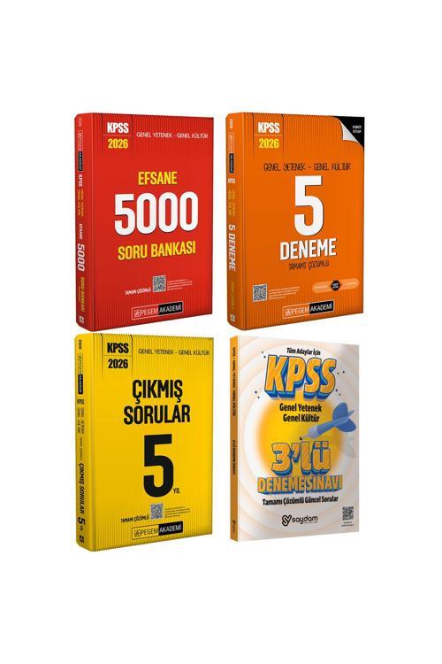 2026 KPSS GYGK Efsane 5000 Çözümlü Soru Bankası(664 sayfa)-Çözümlü Çıkmış Sorular 5Yıl-5 Deneme