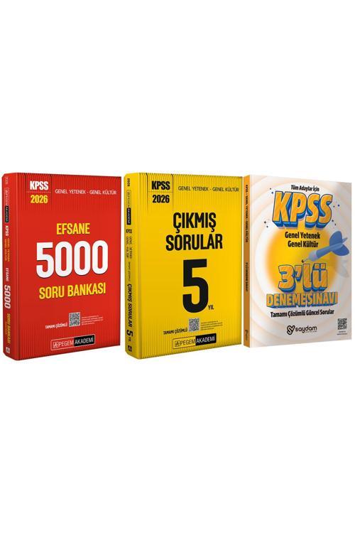 2026 KPSS GYGK Efsane 5000 Tamamı Çözümlü Soru Bankası(664 sayfa)-Çözümlü Çıkmış Sorular 5 Yıl