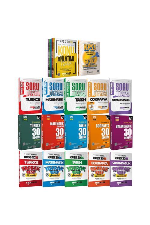 2026 KPSS GYGK Lisans Karma Set:Konu Anlatımlı 5 Kitap-Soru Bankası-Çözümlü 30 Deneme-Yaprak Test