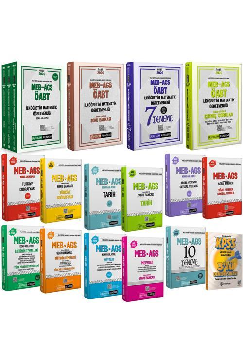 2026 MEB AGS ÖABT İlköğretim Matematik Konu A.3 Kitap-Soru Bankası-Deneme-Çıkmış Sorular-AGS Seti