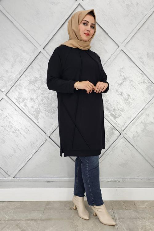 KADIN NERVÜR DİKİM TESETTÜR TUNİK