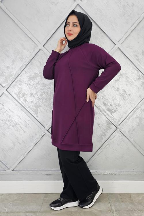 KADIN NERVÜR DİKİM TESETTÜR TUNİK