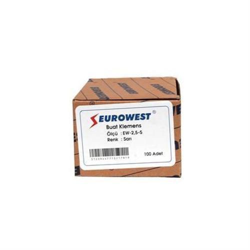 0,50-2,5mm Geçmeli Buat Klemensi Sarı - 1 Paket 100 Adet