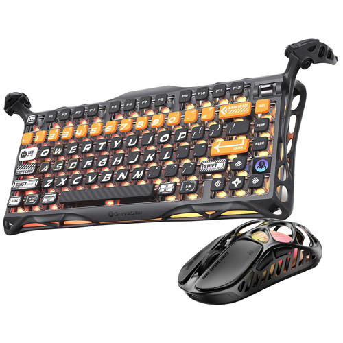 Mercury K1 Pro+X Kablosuz RGB Işıklı Mekanik Q Gaming Klavye ve Optik Mouse Seti, CyberFla