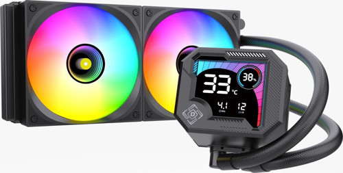 Buzz-V2 240MM Siyah Argb Yeni Nesil ISI Göstergeli Yüksek Performanslı Sıvı Soğutması