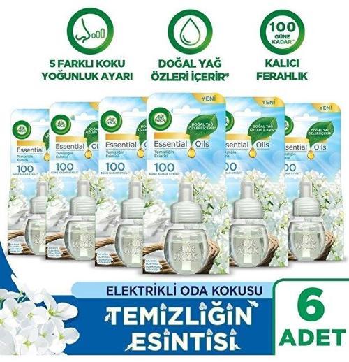 Elektrikli Oda Kokusu Yedek Şişe Temizliğin Esintisi x 6 Adet