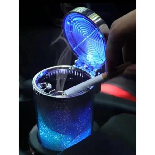 MDB Araç İçi Oto Kokusuz Küllük RGB Işıklı Kapaklı