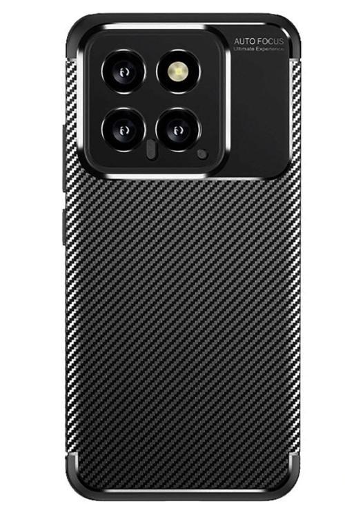 Xiaomi Mi 14T Kılıf Auto Focus Karbon Kapak - Siyah-(5796)