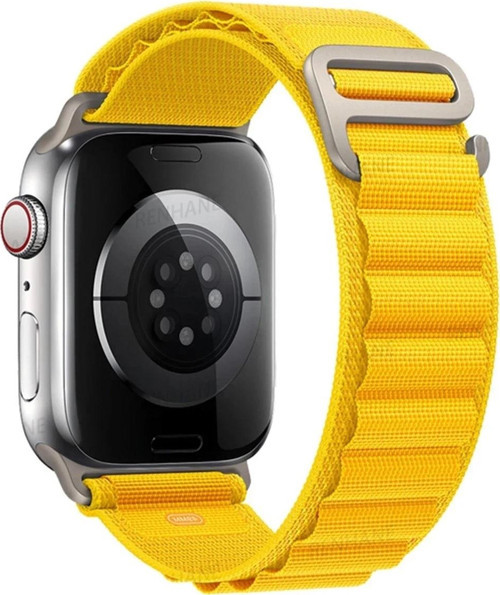 Apple Watch 42mm Mountain Kordon - Sarı-(5796)