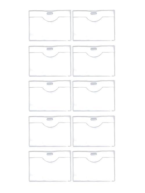 Pvc Yaka Kartlığı Yaka Kartı Kılıfı Kart Koruyucu 9,5x7 cm - 10 Adet