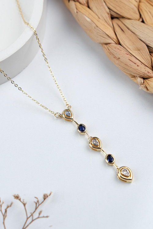 Gold Çelik Kadın Kolye 316L Çelik
