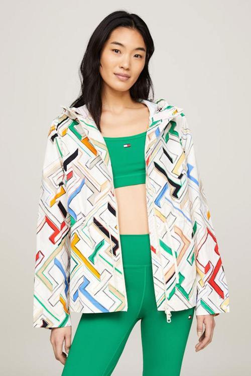 Kadın Desenli Kapüşonlu Yağmurluk