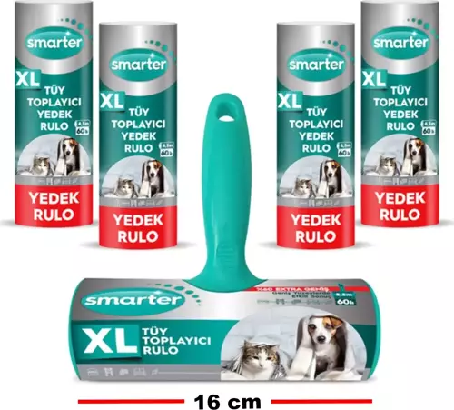 XL TÜY TOPLAYICI RULO + 4 YEDEK RULO