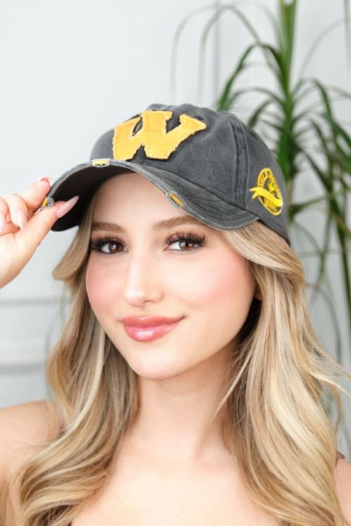 Unisex Eskitme Görünümlü Cap Şapka Baseball Cap Hiphop Şapka