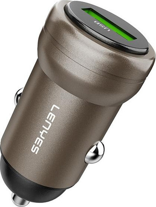 CA61 Hızlı Şarj Özellikli USB-A Portlu Araç Şarj Aleti 18W Gold