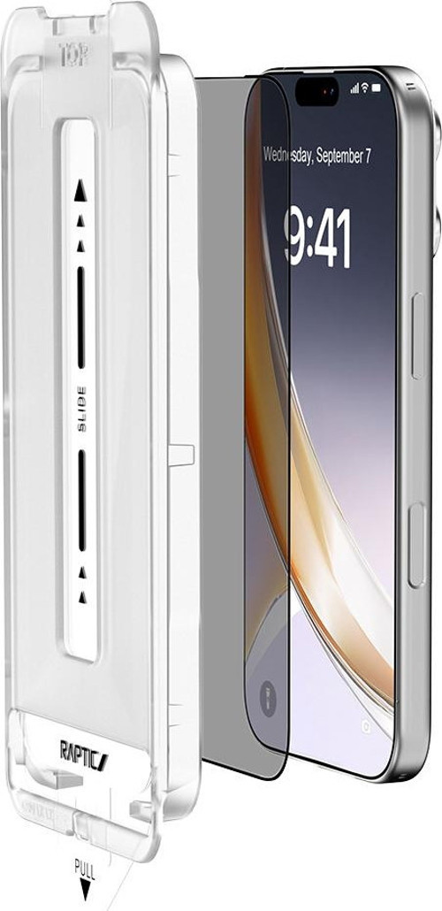 iPhone 17 Pro Air Glass 2.5D Privacy Hayalet Ekran Koruyucu 2 Adet Uygulama Aparatlı Siyah