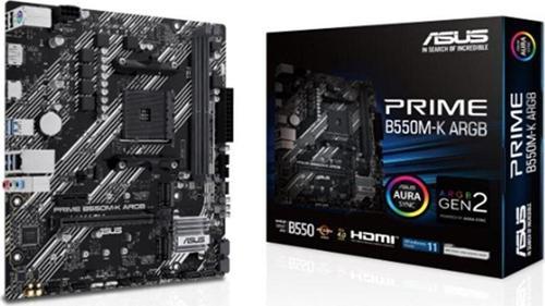 Prime B550M-K Argb 5100Mhz (Oc) Ddr4 Soket Am4 M.2 Hdmi Matx Amd Anakart