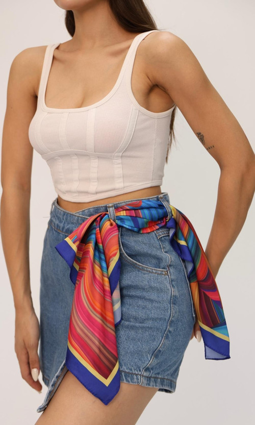 Desenli Fular Bandana