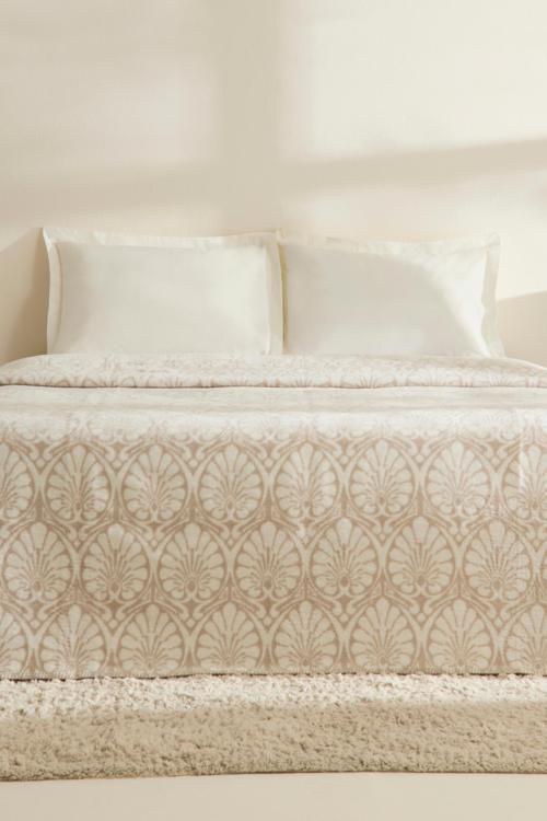 Muiusa Çift Kişilik Akrilik Battaniye Açık Kahve