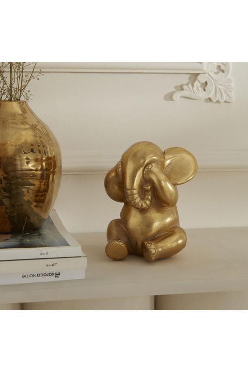 Elephant Biblo Gold 9X9X12 Cm