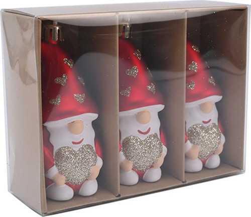 New Year Yılbaşı Lovely Elf 3 Parça Ağaç Süsü Seti