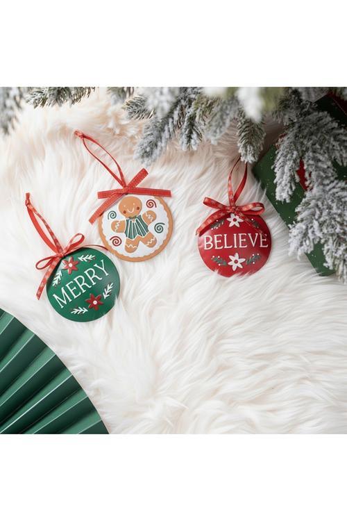 New Year Yılbaşı Wish 3 Parça Ağaç Süsü Seti