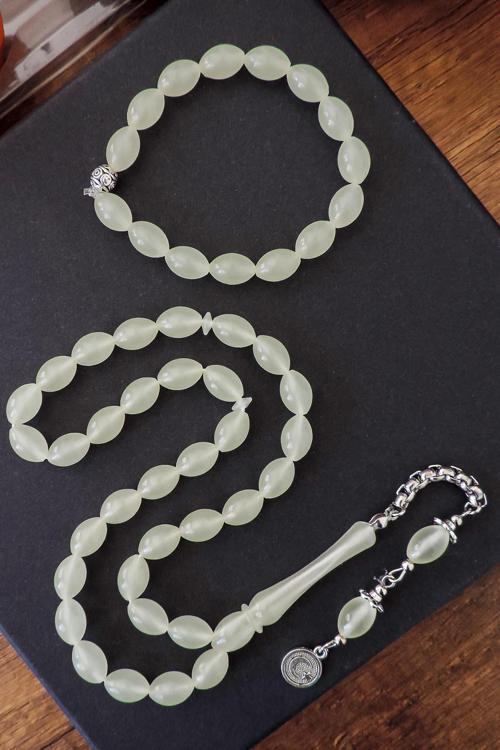 Kedi Gözü Tesbih ve Bileklik Seti