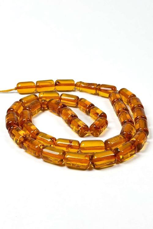 Püskülsüz 3 Yedek Taneli Litvanya Damla Kehribar Tesbih