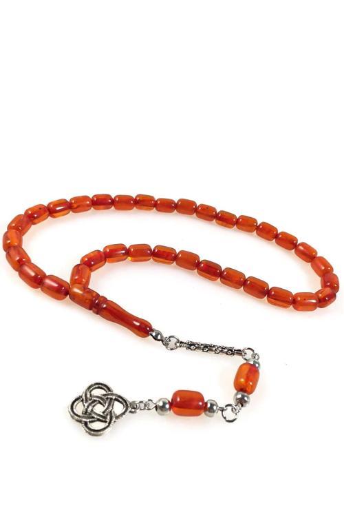 Tek Dal Püsküllü Toz Kehribar Tesbih