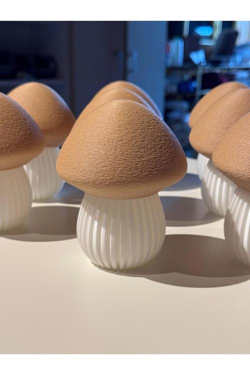 Masaüstü Şık Dekor Mum Ledli Aydınlatma Kahve Beyaz 1 Adet