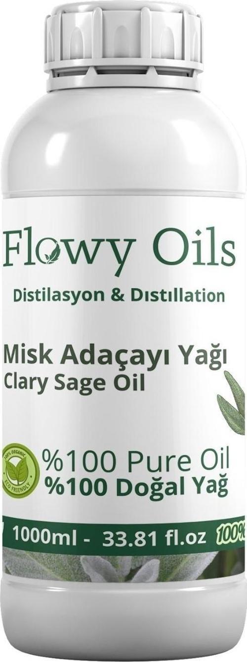 Misk Adaçayı Yağı %100 Doğal Bitkisel Uçucu Yağ Clary Sage Oil 1000ml 1 Litre