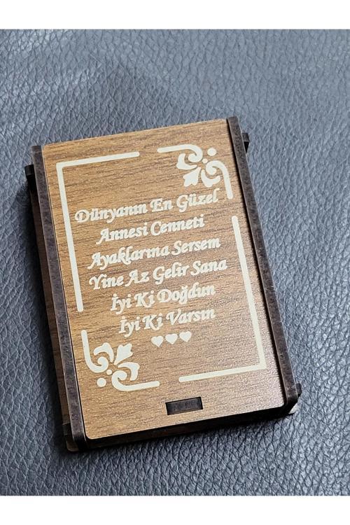 Özel Yazılı Ahşap Kutu Hediye Kutusu Kolye Kutusu İstediğiniz Yazılır