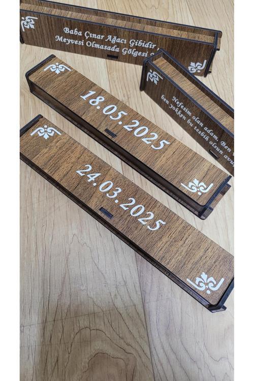 Özel Yazılı Ahşap Kutu Hediye Kutusu Tesbih / Bilekllik Kutusu İstediğiniz Yazılır