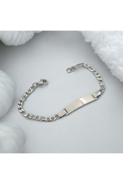 Çelik İsimli Bebek Çocuk Bileklik Künye Kararma Yapmaz