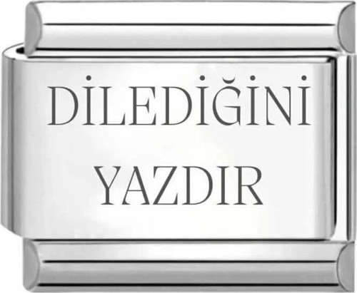 Kişiselleştirilebilir Dilediğini Yazdır Çelik İtalyan Charm Bileklik Ek Linki